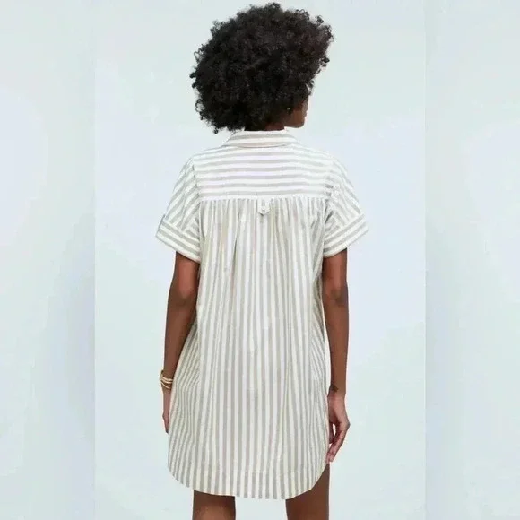 Madewell Collared Button-Front Mini Shirtdress - Picture 2 of 7